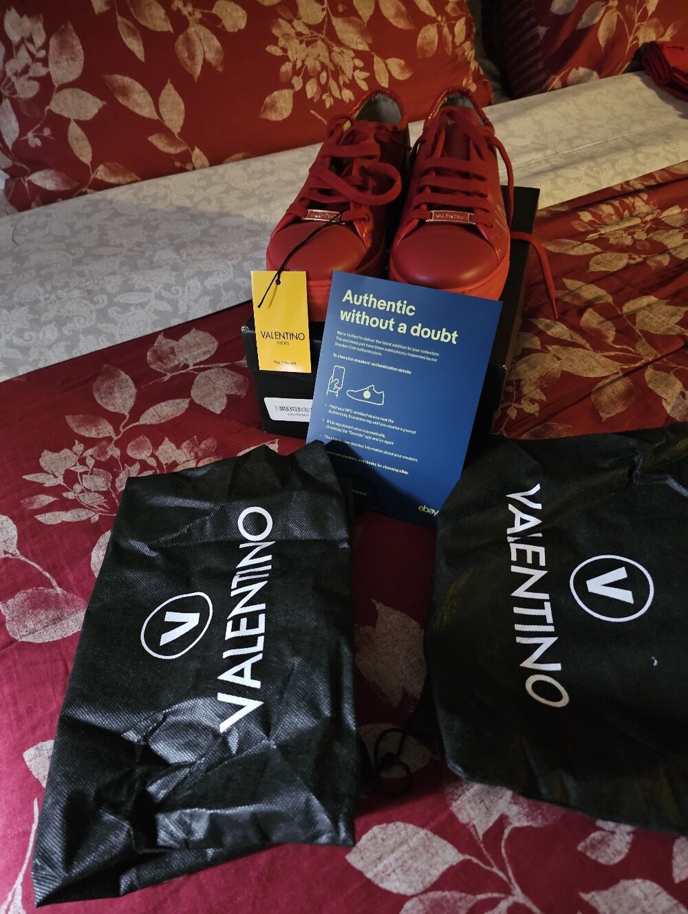 Mario Valentino Red Platform Lace-Up Sneakers - Picture 7 of 7